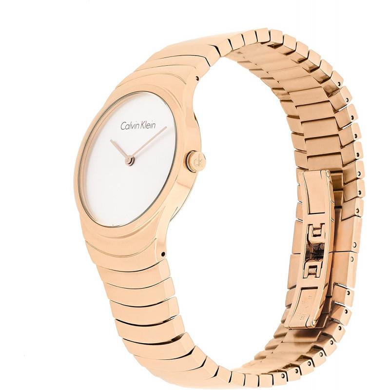 Calvin Klein K8A23646 Whirl Quartz Silver Dial Rose Gold-tone Women's Watch Calvin Klein K8A23646 Whirl Quartz Silver Dial Rose Gold-tone Women's Watch